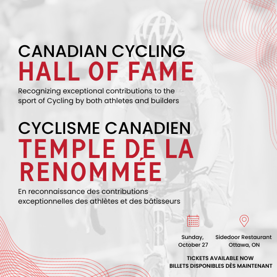 LE TEMPLE DE LA RENOMMÉE DU CYCLISME CANADIEN INTRONISE CINQ NOUVEAUX MEMBRES   